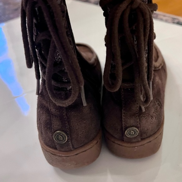 Northface size 8.5 Brown Alana Mid Knit Cuff Nubuck Suede Winter Boots - Picture 6 of 7